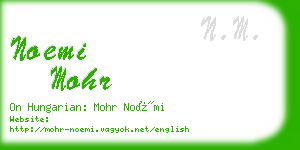 noemi mohr business card